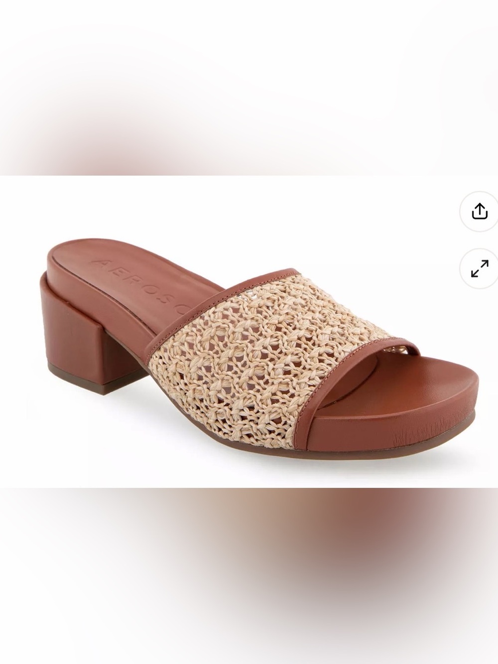 NWOT Aerosoles Clark Women's Heeled Slide Sandals Size 6.5